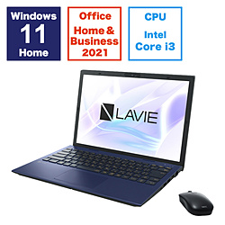 NEC ノートパソコン LAVIE N14(N1435/GAL) ネイビーブルー PC-N1435GAL [14.0型 /Windows11 Home /intel Core i3 /メモリ:8GB /SSD:256GB /Office HomeandBusiness /日本語版キーボード /2023年夏モデル]