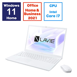 NEC ノートパソコン LAVIE N16(N1670/HAW) パールホワイト PC-N1670HAW [16.0型 /Windows11 Home /intel Core i7 /メモリ:16GB /SSD:256GB /Office HomeandBusiness /日本語版キーボード /2024年春モデル]