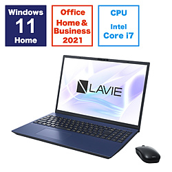 NEC ノートパソコン LAVIE N16(N1670/HAL) ネイビーブルー PC-N1670HAL [16.0型 /Windows11 Home /intel Core i7 /メモリ:16GB /SSD:256GB /Office HomeandBusiness /日本語版キーボード /2024年春モデル]