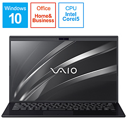 VAIO ノートパソコン VAIO SX14(SIMフリーLTE) ブラック VJS14290211B [14.0型 /Windows10 Home /intel Core i5 /Office HomeandBusiness /メモリ:8GB /SSD:256GB /2020年1月モデル]