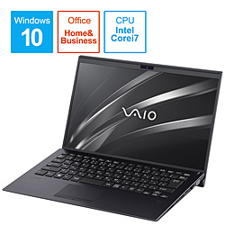 VAIO ノートパソコン VAIO SX14 ブラック VJS14390111B [14.0型 /Windows10 Home /intel Core i7 /メモリ:16GB /SSD:512GB /Office HomeandBusiness /日本語版キーボード /2020年10月モデル]
