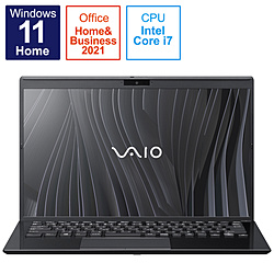 VAIO ノートパソコン SX14 ファインブラック VJS14490111B [14.0型 /Windows11 Home /intel Core i7 /Office HomeandBusiness /メモリ:16GB /SSD:512GB /日本語版キーボード /2021年10月モデル]