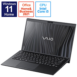VAIO ノートパソコン SX14 ファインブラック VJS14590211B [14.0型 /Windows11 Home /intel Core i5 /メモリ:16GB /SSD:512GB /Office HomeandBusiness /日本語版キーボード /2022年7月モデル]