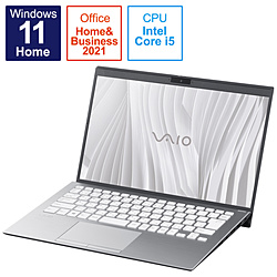 VAIO ノートパソコン SX14 ファインホワイト VJS14590411W [14.0型 /Windows11 Home /intel Core i5 /メモリ:16GB /SSD:512GB /Office HomeandBusiness /日本語版キーボード /2022年7月モデル]