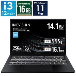 FFFSMARTLIFECONNECTE ノートパソコン IRIEVISION FFF-PC14B1BK-SP [14.1型 /Windows11 Pro /intel Core i3 /メモリ:16GB /SSD:256GB /無し /日本語版キーボード]