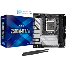 ASRock マザーボード Z590M-ITX/ax Z590MITXax [MiniITX /LGA1200]