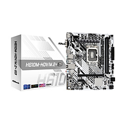 ASRock マザーボード(LGA1700) H610M-HDV/M.2+ D5 [MicroATX]