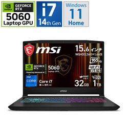 MSI Katana-15-HX-B14WFK-3259JP ゲーミングノートパソコン Katana 15 HX B14W(RTX 5060) ブラック