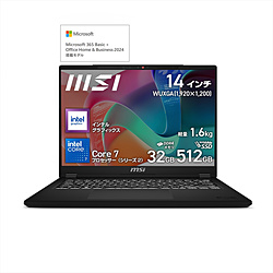 MSI ノートパソコン Modern 14 H D2RM クラシックブラック Modern-14-H-D2RMG-5429JP