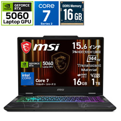 MSI Cyborg-15-B2RWFKG-7851JP ゲーミングノートパソコン Cyborg 15 B2RW(RTX 5060) オデッセイグレイ & スケルトン