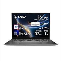 MSI ノートパソコン Prestige 16 AI+ C3M プラチナグレイ Prestige-16-AI+C3MG-2609JP
