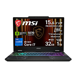 MSI Cyborg-15-B13WGKG-5070JP ゲーミングノートパソコン Cyborg 15 B13W(RTX 5070) オデッセイグレイ & スケルトン