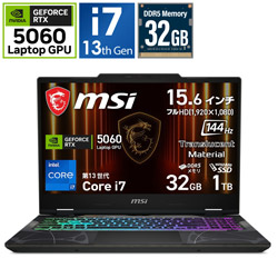 MSI Cyborg-15-B13WFKG-5060JP ゲーミングノートパソコン Cyborg 15 B13W(RTX 5060) オデッセイグレイ & スケルトン