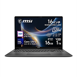 MSI ノートパソコン Modern 16S AI+ G3M プラチナグレイ Modern-16S-AI+G3MG-2649JP [16.0型 /Windows11 Home /intel Core Ultra 7 /メモリ:16GB /SSD:1TB /無し /日本語版キーボード /2026年6月モデル]