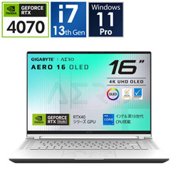 GIGABYTE ゲーミングノートパソコン AERO 16 OLED 2023(RTX 4070)AERO 16 OLED AERO 16 OLED BSF-H3JP994SP トワイライトシルバー
