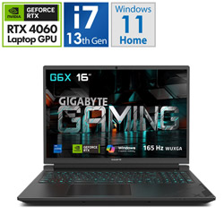 GIGABYTE ゲーミングノートパソコン G6X (2024) G6X 9KG-43JP864SH(RTX 4060) [16.0型 /Windows11 Home /intel Core i7 /メモリ:32GB /SSD:1TB /Officeソフトなし /日本語版キーボード /2024年2月モデル]