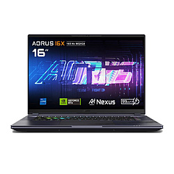 GIGABYTE ゲーミングノートパソコン AORUS 16X AKG-53JPC64SP(RTX 4060) ミッドナイトグレー [16.0型 /Windows11 Pro /intel Core i7 /メモリ:32GB /SSD:1TB /無し /日本語版キーボード /2024年3月モデル]