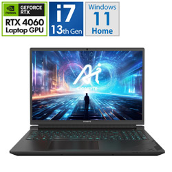 GIGABYTE ゲーミングノートパソコン G6X 9KG-43JP865SH(RTX 4060) グレー [16.0型 /Windows11 Home /intel Core i7 /メモリ:32GB /SSD:2TB /Officeソフトなし /日本語版キーボード /2024年8月モデル]