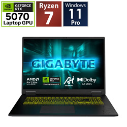 GIGABYTE GAMING A18 3WHK3JPC94JP ゲーミングノートパソコン GAMING A18(RTX 5070) ブラックスチール [18.0型 /Windows11 Pro /AMD Ryzen 7 /メモリ:32GB /SSD:1TB /Officeソフトなし /英語版キーボード]