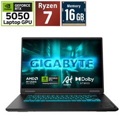 GIGABYTE GAMING A16 3THK3JP893SP ゲーミングノートパソコン GAMING A16(RTX 5050) ブラックスチール