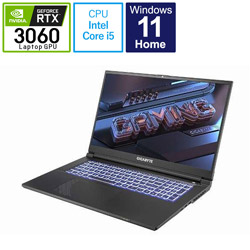 GIGABYTE ゲーミングノートパソコン G7 KE-52JP213SH ブラック [17.3型 /Windows11 Home /intel Core i5 /メモリ:16GB /SSD:512GB /Officeソフトなし /日本語版キーボード /2022年11月モデル]