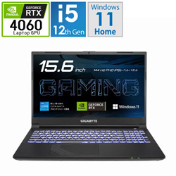 GIGABYTE ゲーミングノートパソコン G5 KF-E3JP333SH ブラック [15.6型 /Windows11 Home /intel Core i5 /メモリ:8GB /SSD:512GB /Officeソフトなし /日本語版キーボード /2023年4月モデル]
