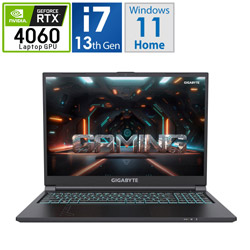 GIGABYTE G6KF-H3JP853SH ゲーミングノートパソコン G6 ブラック [16.0型 /Windows11 Home /intel Core i7 /メモリ:16GB /SSD:512GB /Officeソフトなし /日本語版キーボード /2023年11月モデル]