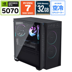 GIGABYTE AORUS PRIME 3 AP3A7N7-5100 ゲーミングデスクトップパソコン AORUS PRIME 3(RTX 5070) ブラック [Windows11 Home /AMD Ryzen7 /メモリ:32GB /SSD:1TB /Officeソフト無し /2026年3月モデル]