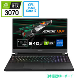 GIGABYTE ゲーミングノートパソコン AORUS 15P XD-73JP224SH [15.6型 /Windows10 Home /intel Core i7 /メモリ:16GB /SSD:1TB /2021年12月モデル]