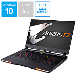 GIGABYTE WA-7JP1130SH ゲーミングノートパソコン AORUS 17 ブラック [17.3型 /Windows10 Home /intel Core i7 /メモリ:16GB /SSD:512GB /日本語版キーボード /2019年12月モデル]