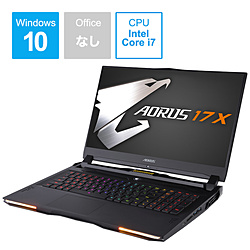 GIGABYTE XB-8JP6132MP ゲーミングノートパソコン AORUS 17X ブラック [17.3型 /Windows10 Pro /intel Core i7 /メモリ:16GB /HDD:2TB /SSD:512GB /Officeソフトなし /日本語版キーボード /2020年10月モデル]