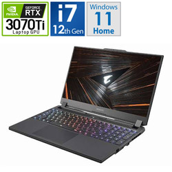 GIGABYTE ゲーミングノートパソコン AORUS 15 XE5-73JP534SH ブラック [15.6型 /Windows11 Home /intel Core i7 /メモリ:16GB /SSD:1TB /日本語版キーボード /2022年7月モデル]