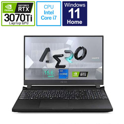 GIGABYTE ゲーミングノートパソコン AERO 5 XE4-73JP614SH ブラック [15.6型 /Windows11 Home /intel Core i7 /メモリ:16GB /SSD:1TB /Officeソフトなし /日本語版キーボード /2022年4月モデル]
