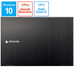 mouseノートパソコン[14型/Win10 Home/i7 8565U/メモリ:16G/SSD:512GB/2019年6月モデル] mouse ブラック BC-MB1485UD11A-191