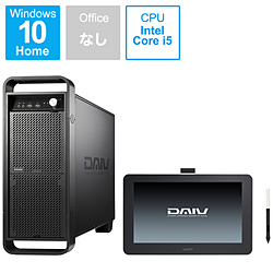 mouse DAWSET104S2M16H デスクトップパソコン DAIV(13.3型 液晶タブレット Wacom One付属) [モニター無し /Windows10 Home /intel Core i5 /メモリ:16GB /HDD:1TB /SSD:256GB /無し]