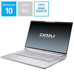 mouse ノートパソコン DAIV シルバー BC-DAM16S5IDG165-203 [15.6型 /Windows10 Home /intel Core i7 /メモリ:16GB /SSD:512GB /無し /日本語版キーボード]