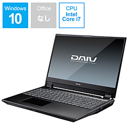 mouse ノートパソコン DAIV BC-DAM32S1R26OL-203 [15.6型 /Windows10 Home /intel Core i7 /メモリ:32GB /SSD:1TB /無し /2020年10月モデル]