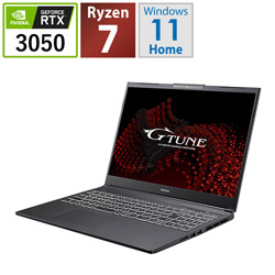 mouse P6-A7G50BC65CNHBK3 ゲーミングノートパソコン G-Tune [16.0型 /Windows11 Home /AMD Ryzen 7 /メモリ:16GB /SSD:500GB /Officeソフトなし /日本語版キーボード]