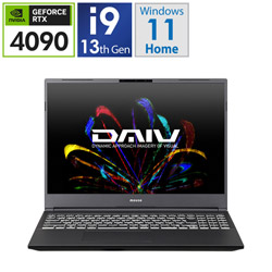 mouse ノートパソコン DAIV N6-I9G80BC21CNHBK3 [16.0型 /Windows11 Home /intel Core i9 /メモリ:64GB /SSD:2TB /無し /日本語版キーボード]