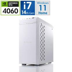 mouse DGI7G60BC21DNHW3 ゲーミングデスクトップパソコン G-Tune(RTX 4060) ホワイト [Windows11 Home /intel Core i7 /メモリ:16GB /SSD:1TB]