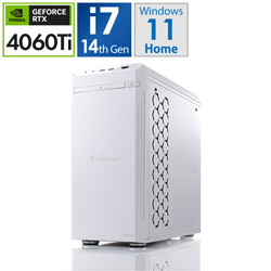 mouse DGI7G6TBC21DNHW3 ゲーミングデスクトップパソコン G-Tune(RTX 4060 Ti) ホワイト