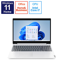 Lenovo ノートパソコン IdeaPad L360i ブリザードホワイト 82HL00HNBC [15.6型 /Windows11 Home /intel Core i7 /メモリ:16GB /SSD:512GB /Office HomeandBusiness /日本語版キーボード /2022年12月モデル]