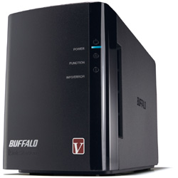 BUFFALO 外付HDD [USB2.0/有線LAN・8TB] RAID 1対応・ネットワーク接続型 LS-WV8.0TL/R1J