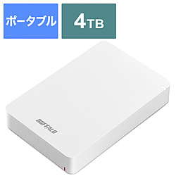 BUFFALO HD-PGF4.0U3-GWHA 外付けHDD ホワイト [4TB /ポータブル型]