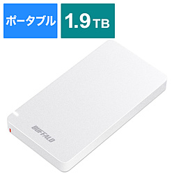 BUFFALO SSD-PGM1.9U3-W 外付けSSD USB-C+USB-A接続 (PS5対応) ホワイト