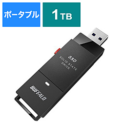 BUFFALO SSD-PUT1.0U3-BKA 外付けSSD USB-A接続 (PC・TV両対応、PS5対応) ブラック