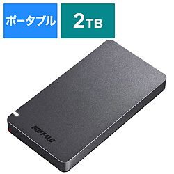 BUFFALO SSD-PGM2.0U3-BC 外付けSSD USB-C+USB-A接続 (PS対応) ブラック