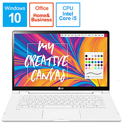 LG ノートパソコン gram ホワイト 14T90N-VR51J1 [14.0型 /Windows10 Home /intel Core i5 /メモリ:8GB /SSD:256GB /Office Home and Business /2020年7月モデル]