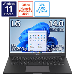LG ノートパソコン Ultra PC チャコールグレー 14U70Q-KA78J1 [14.0型 /Windows11 Home /AMD Ryzen 7 /メモリ:16GB /SSD:1TB /Office HomeandBusiness /日本語版キーボード /2022年夏モデル]