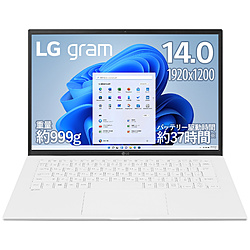 LG ノートパソコン LG gram スノーホワイト 14ZB90R-MR54J1 [14.0型 /Windows11 Home /intel Core i5 /メモリ:8GB /SSD:512GB /Office Home and Business /日本語版キーボード /2023年4月モデル]